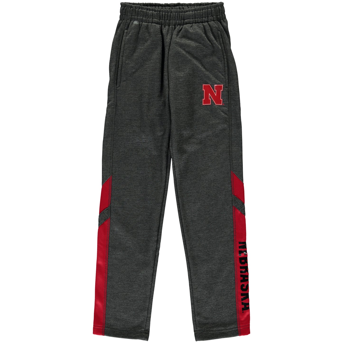 Youth Colosseum Heathered Charcoal Nebraska Huskers Fleece Pants