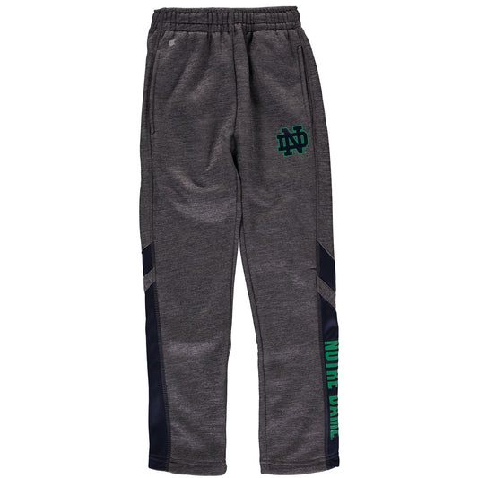 Youth Colosseum Heathered Charcoal Notre Dame Fighting Irish Fleece Pants