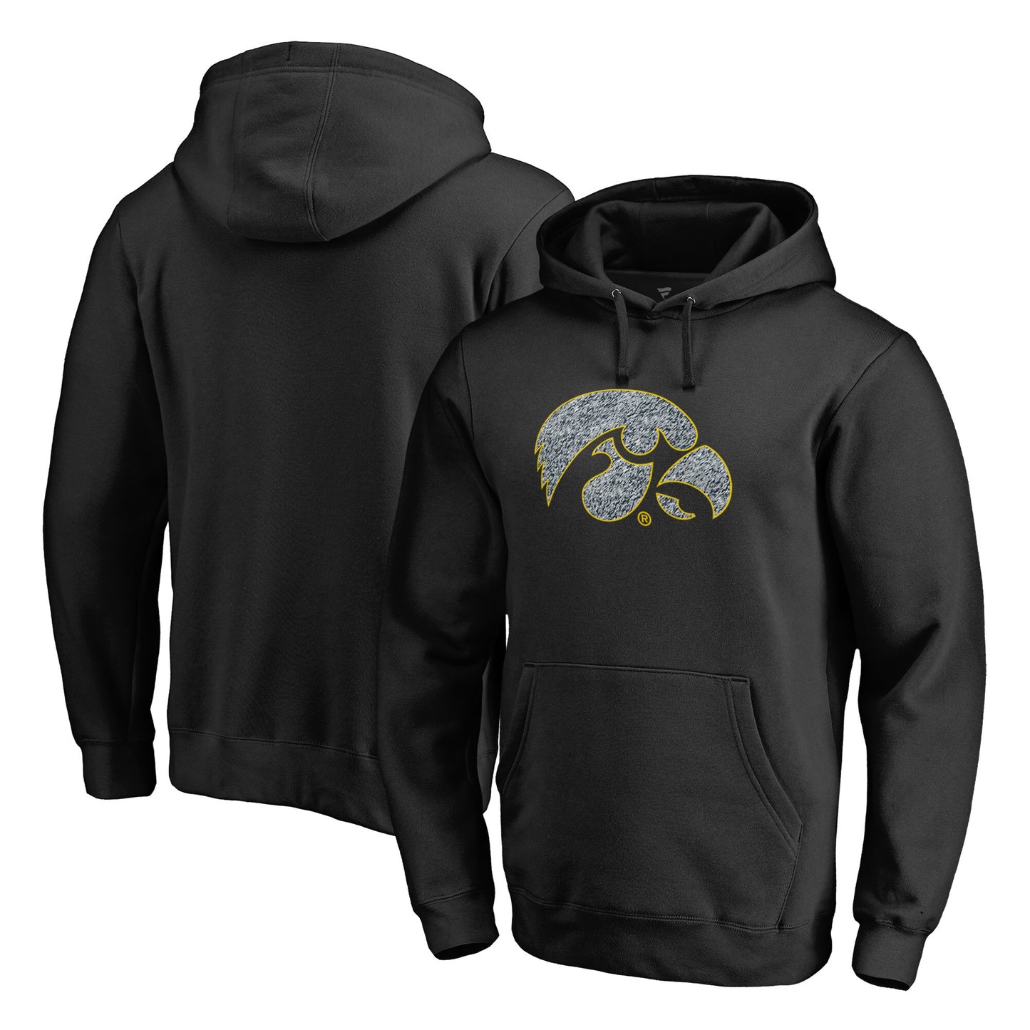 Men's Black Iowa Hawkeyes Static Logo Pullover Hoodie