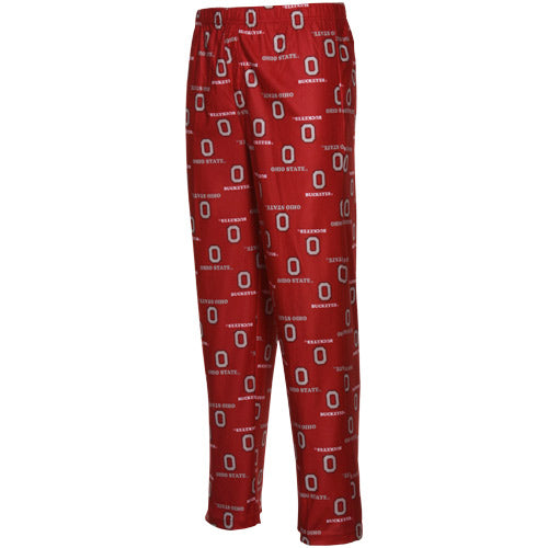 Ohio State Buckeyes Youth Scarlet Team Logo Flannel Pajama Pants