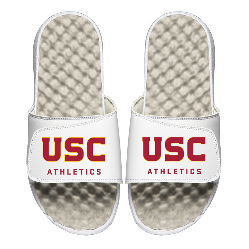 Men's ISlide White USC Trojans Athletics Slide Sandals