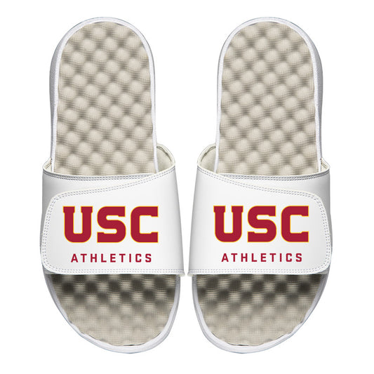 Men's ISlide White USC Trojans Athletics Slide Sandals