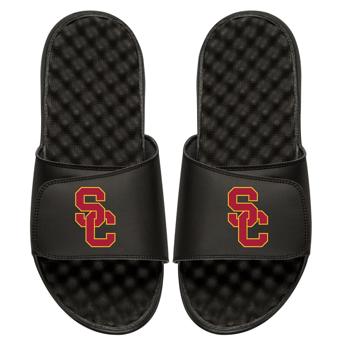 Men's ISlide Black USC Trojans Logo Slide Sandals