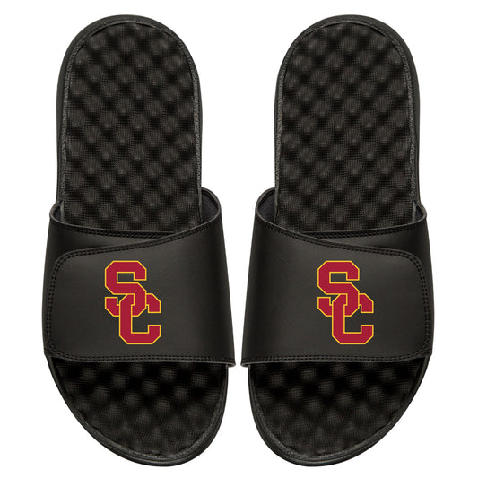 Men's ISlide Black USC Trojans Logo Slide Sandals