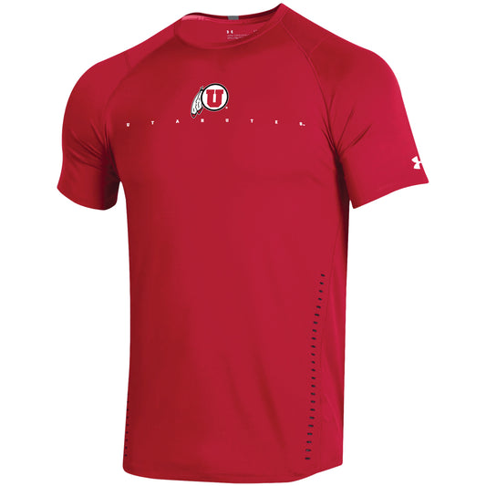 Men's Under Armour Red Utah Utes 2018 Sideline Raid Performance T-Shirt