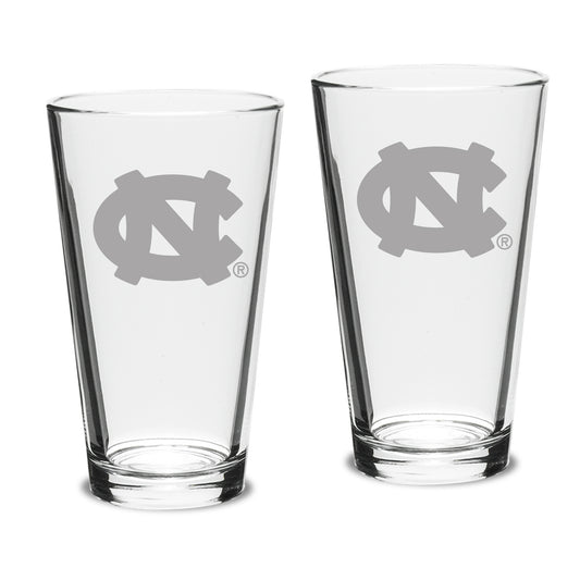 North Carolina Tar Heels Set of 2 Pub Mixing Glasses