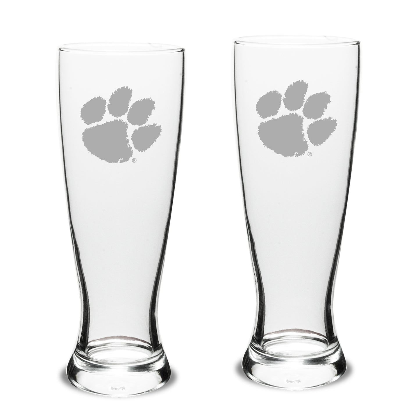 Clemson Tigers Set of 2 Stylish University Pilsner Glasses