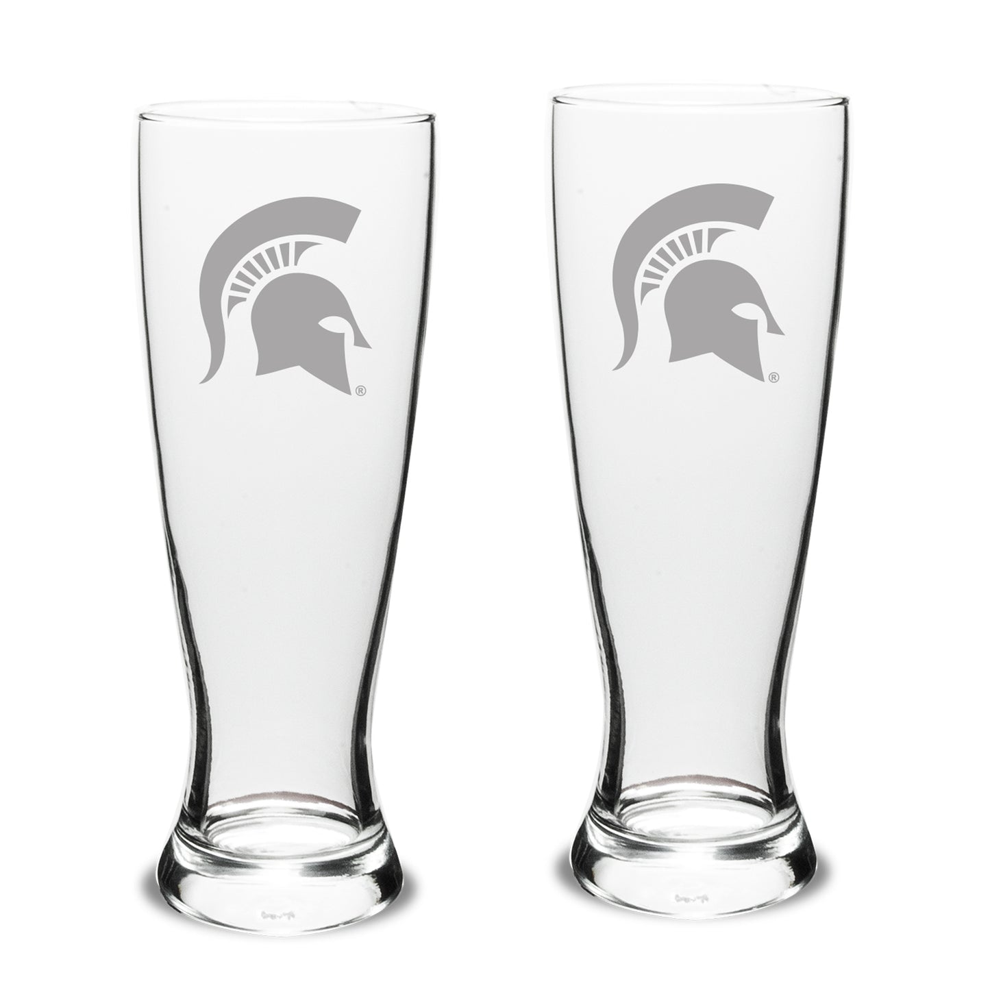 Michigan State Spartans Set of 2 Stylish University Pilsner Glasses