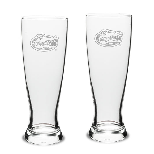 Florida Gators Set of 2 Stylish University Pilsner Glasses