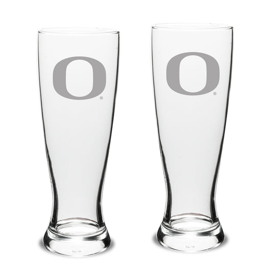 Oregon Ducks Set of 2 Stylish University Pilsner Glasses