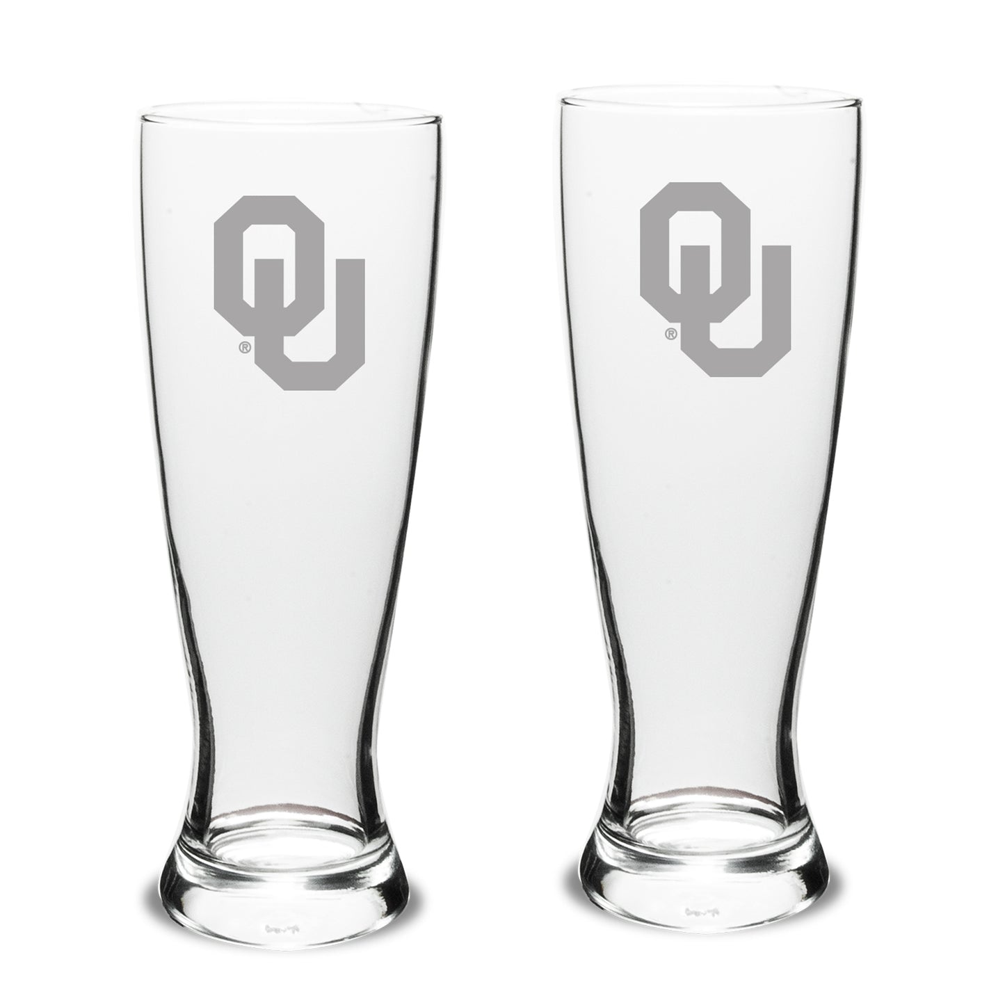 Oklahoma Sooners Set of 2 Stylish University Pilsner Glasses