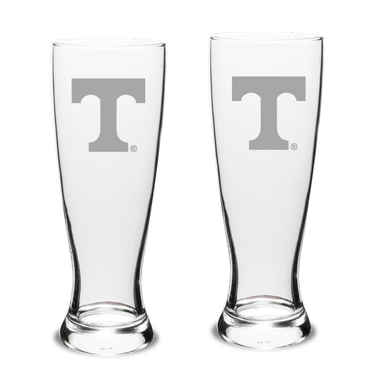 Tennessee Volunteers Set of 2 Stylish University Pilsner Glasses