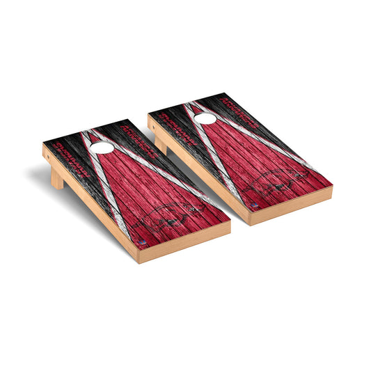 Arkansas Razorbacks 2' x 4' Weathered Triangle Cornhole Board Set