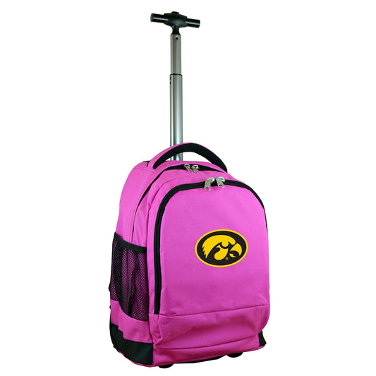 MOJO Pink Iowa Hawkeyes 19'' Premium Wheeled Backpack