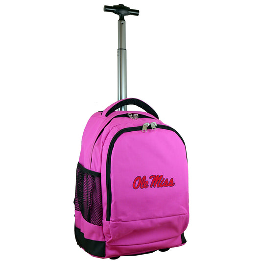 MOJO Pink Ole Miss Rebels 19'' Premium Wheeled Backpack