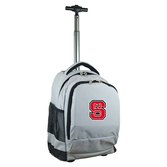 MOJO Gray NC State Wolfpack 19'' Premium Wheeled Backpack