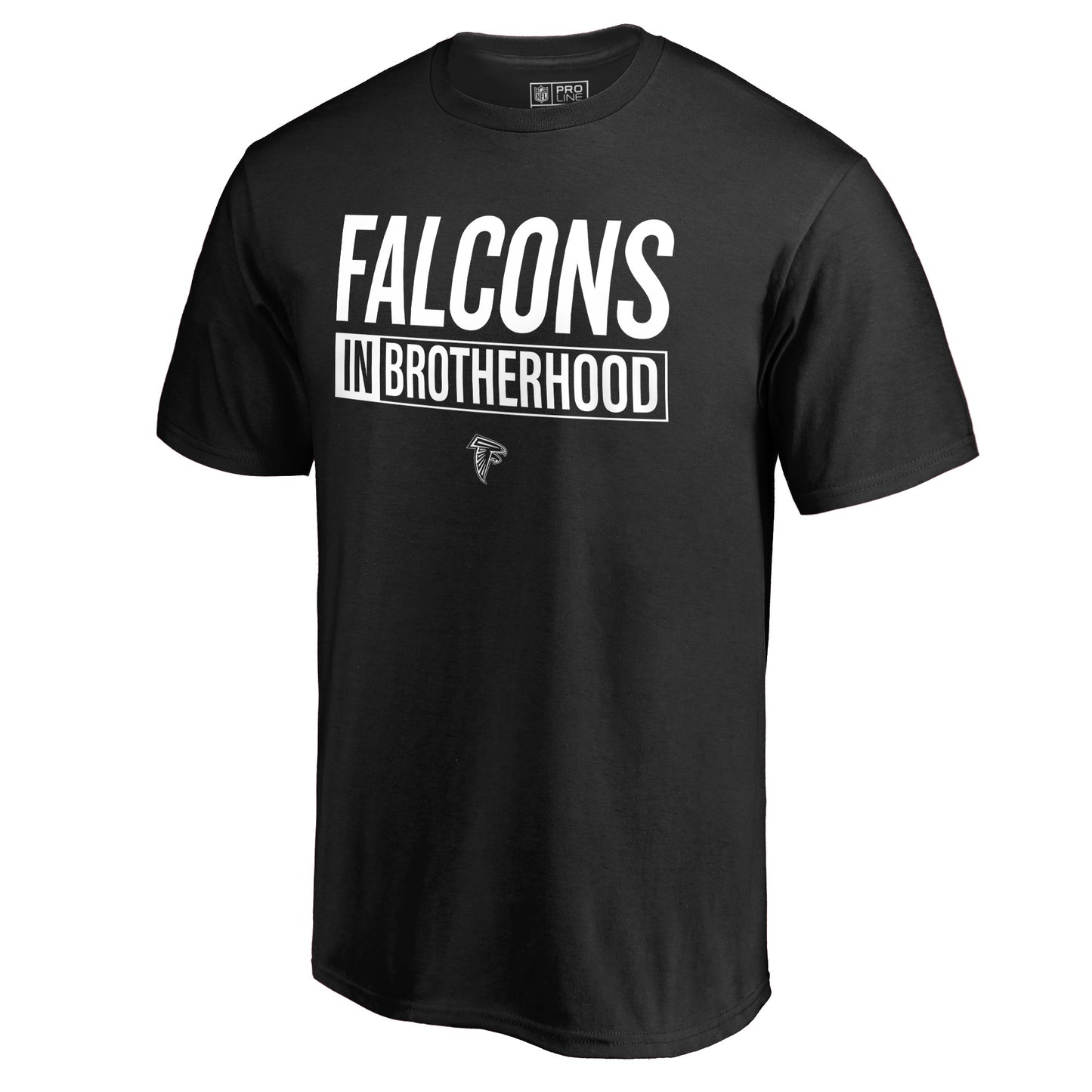 Men's NFL Pro Line Black Atlanta Falcons Brotherhood Stack T-Shirt