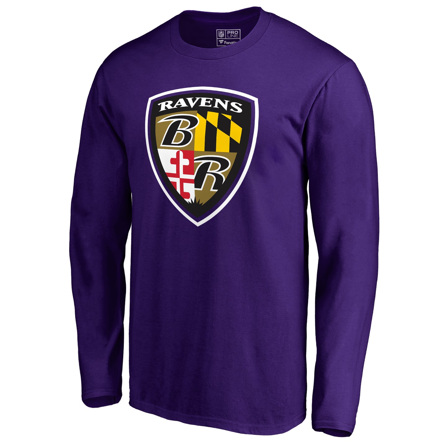 Men's NFL Pro Line Purple Baltimore Ravens Hometown Collection Long Sleeve T-Shirt