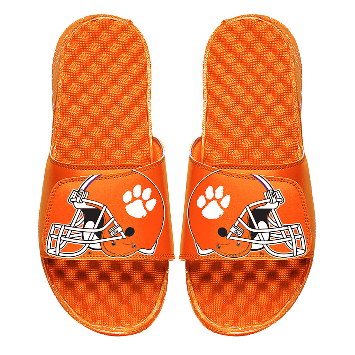 Men's ISlide Orange Clemson Tigers Helmet Slide Sandals