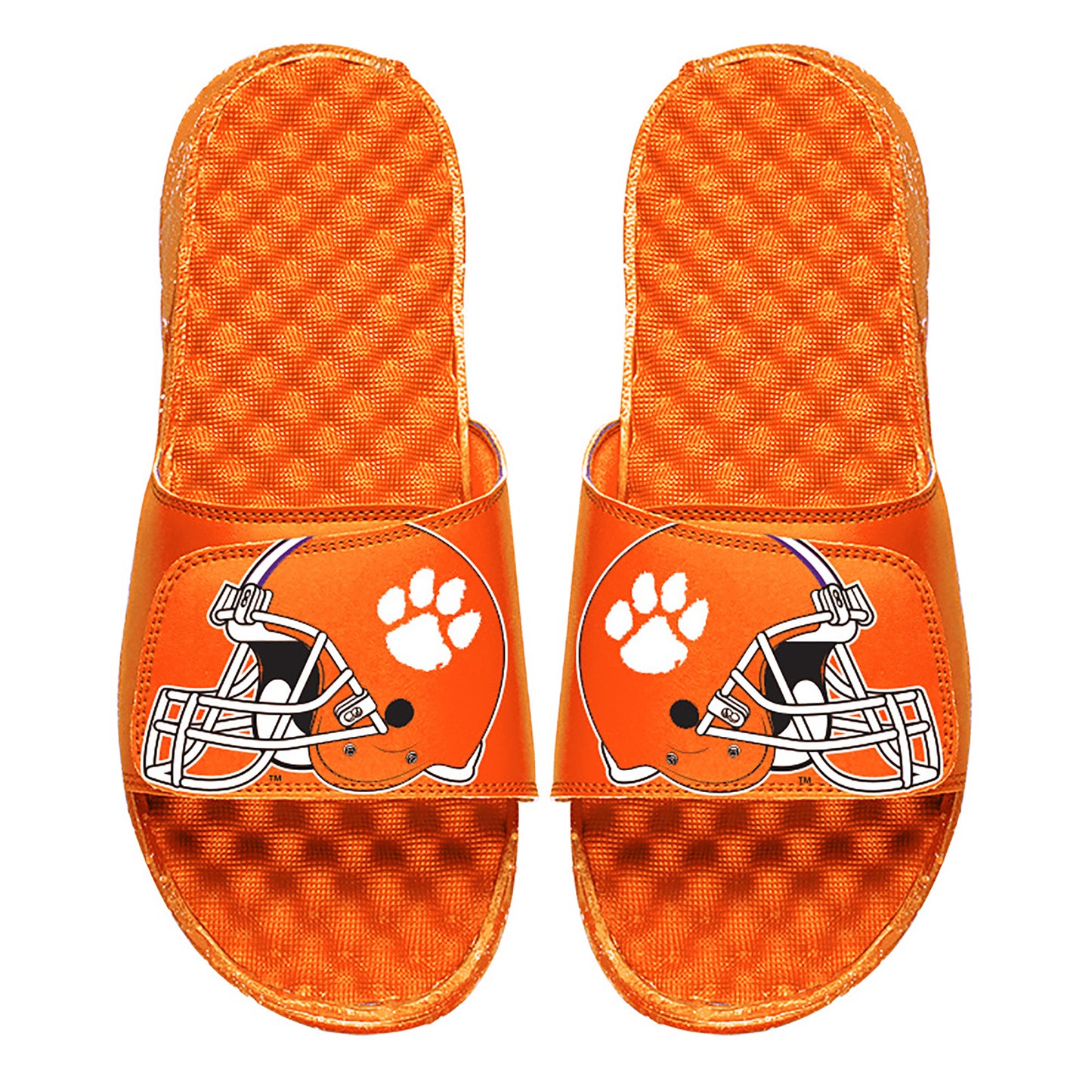 Men's ISlide Orange Clemson Tigers Helmet Slide Sandals