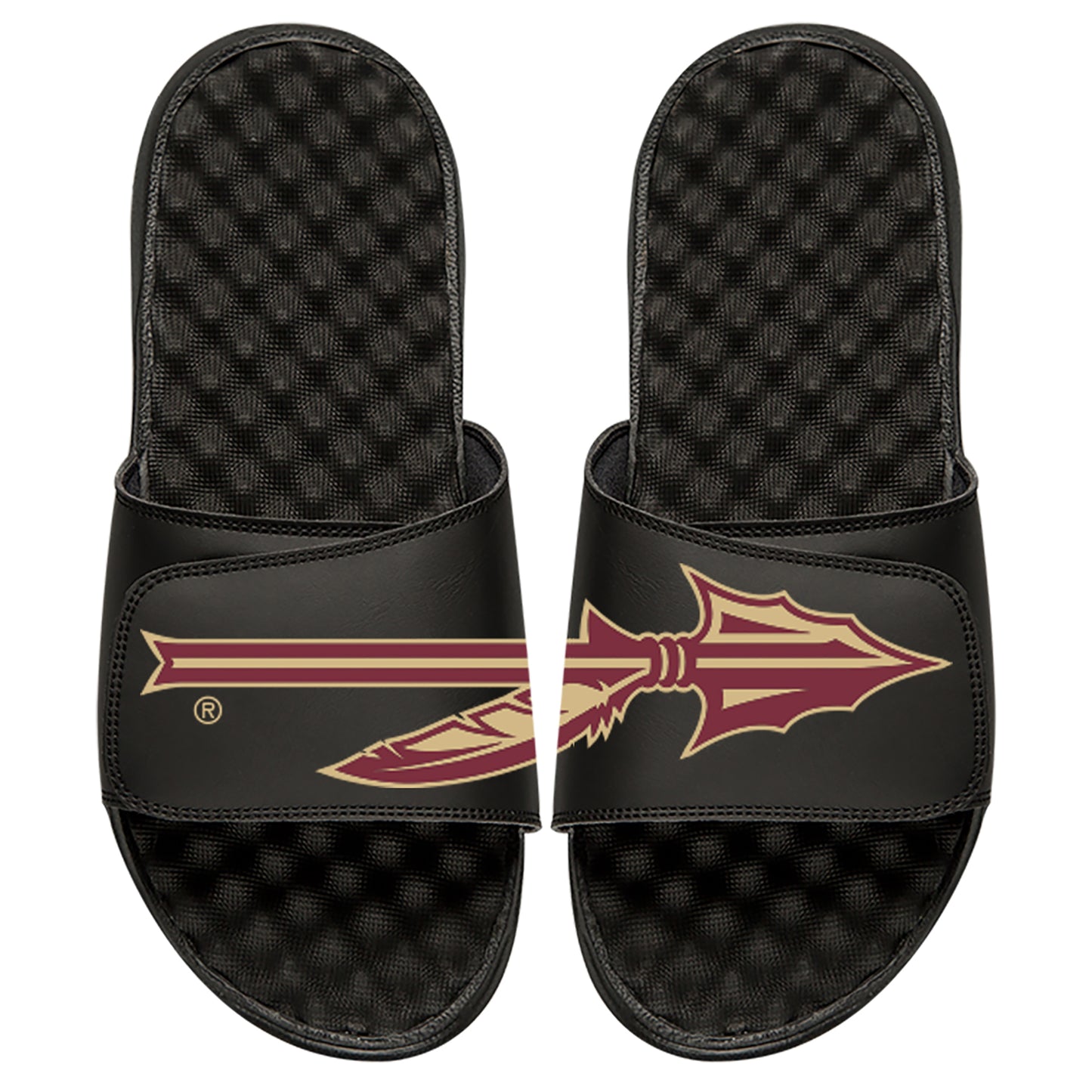 Men's ISlide Black Florida State Seminoles Spear Split Slide Sandals