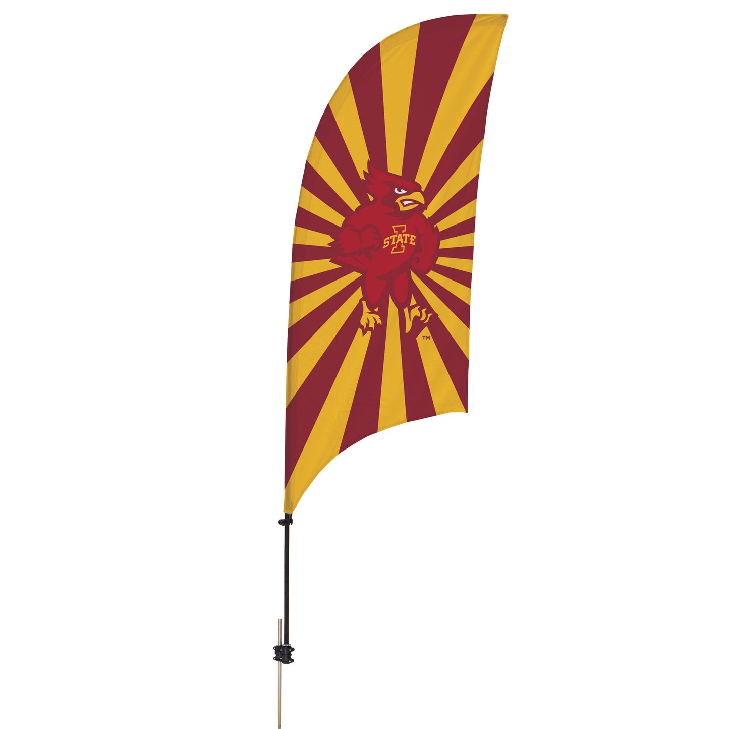 Iowa State Cyclones 7.5' Sunburst Razor Feather Stake Flag