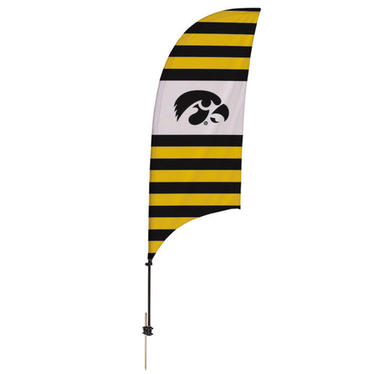 Iowa Hawkeyes 7.5' Stripe Razor Feather Stake Flag