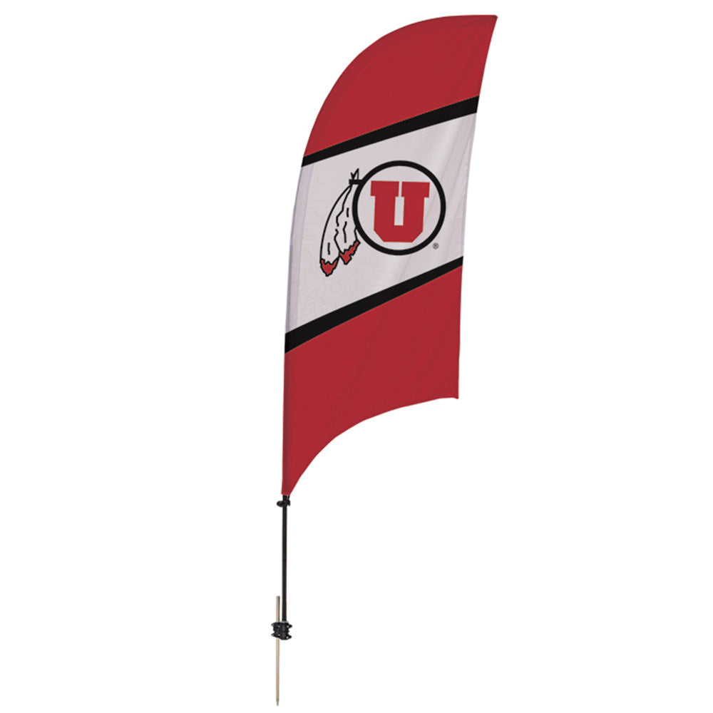 Utah Utes 7.5' Razor Feather Stake Flag