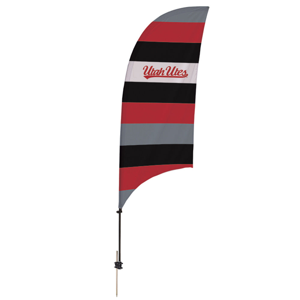Utah Utes 7.5' Stripe Razor Feather Stake Flag