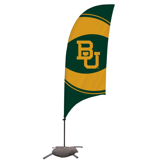 Baylor Bears 7.5' Swirl Razor Feather Stake Flag with Base