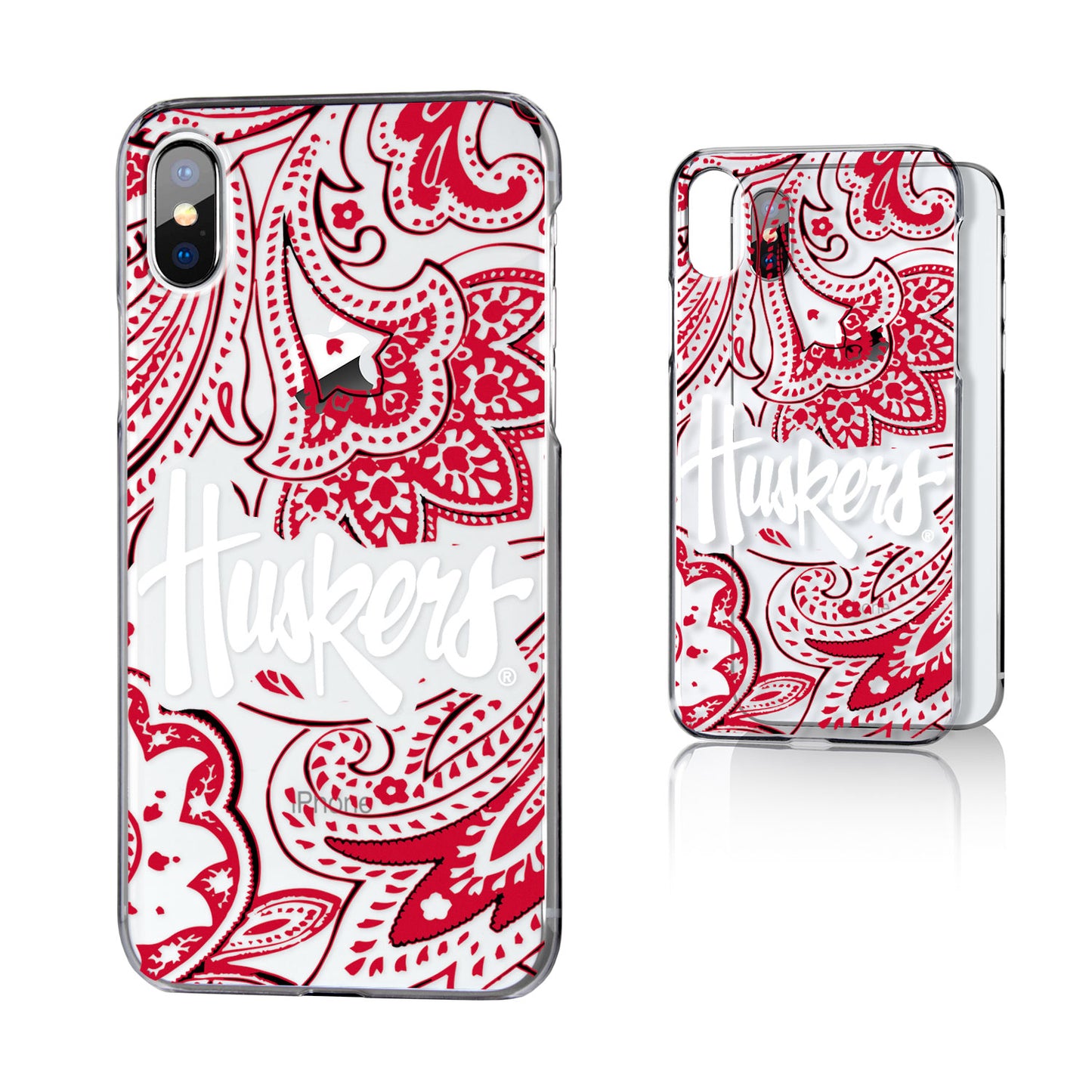 Nebraska Huskers Paisley iPhone Clear Case