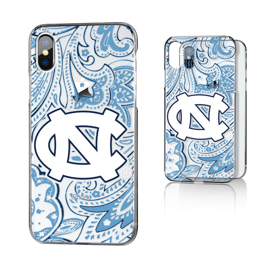 North Carolina Tar Heels Paisley iPhone Clear Case