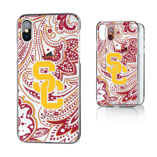 USC Trojans Paisley iPhone Clear Case