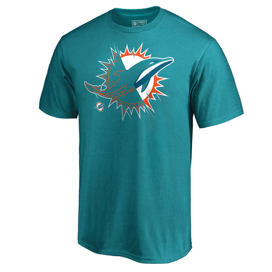 Men's NFL Pro Line Aqua Miami Dolphins X-Ray T-Shirt