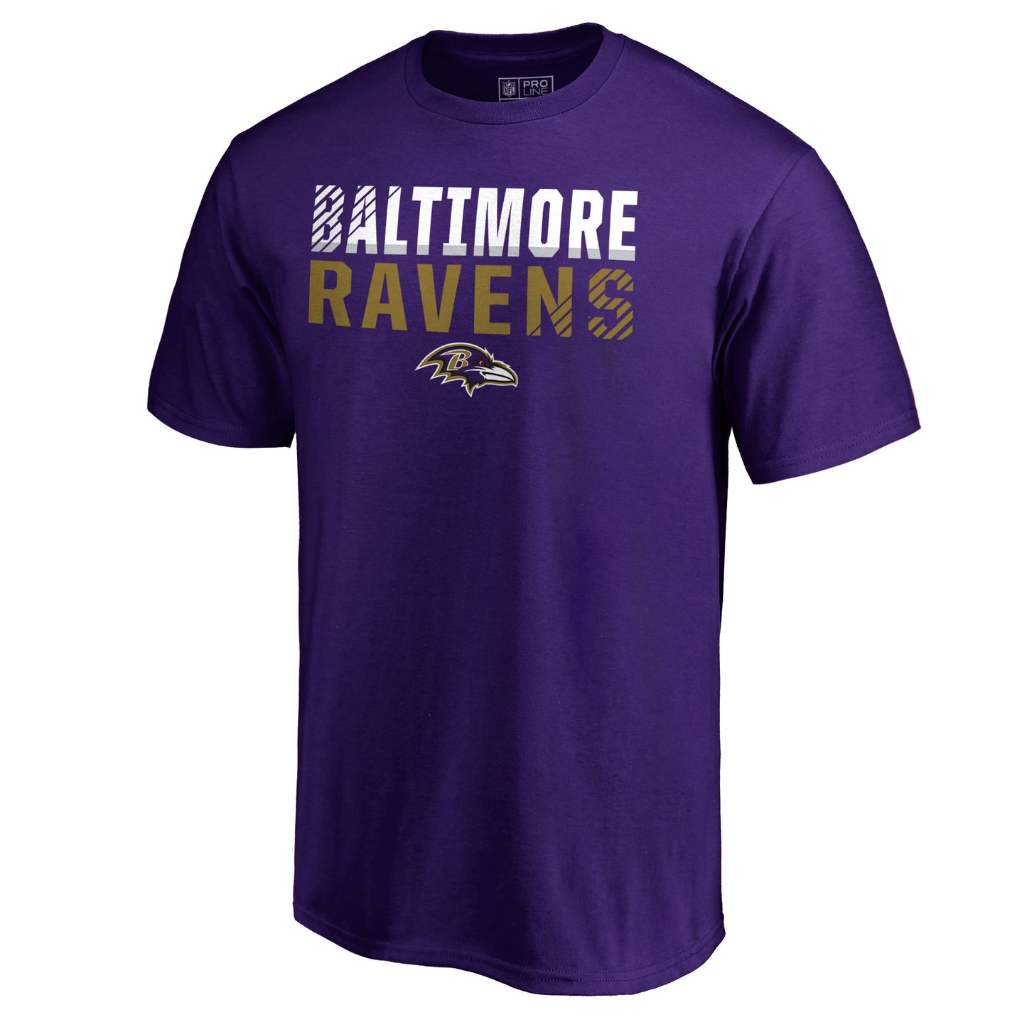 Men's NFL Pro Line Purple Baltimore Ravens Iconic Collection Fade Out T-Shirt