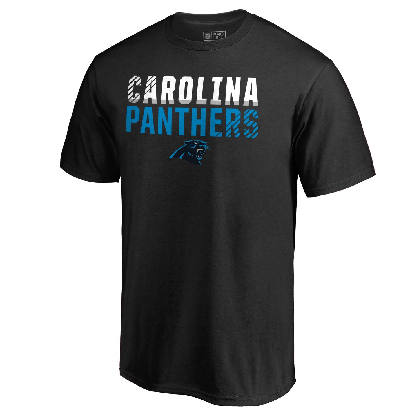 Men's NFL Pro Line Black Carolina Panthers Iconic Collection Fade Out T-Shirt