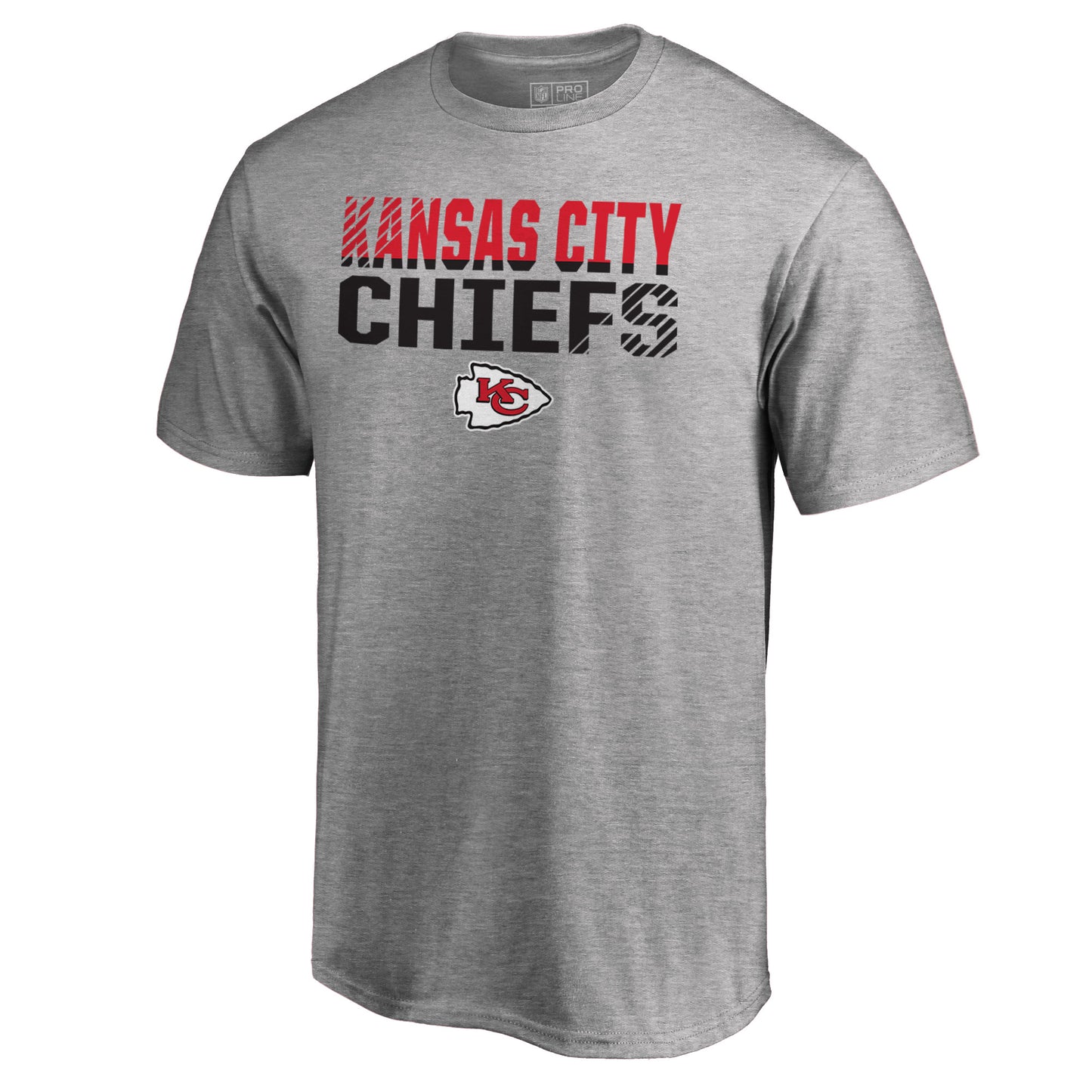 Men's NFL Pro Line Heather Gray Kansas City Chiefs Iconic Collection Fade Out T-Shirt II