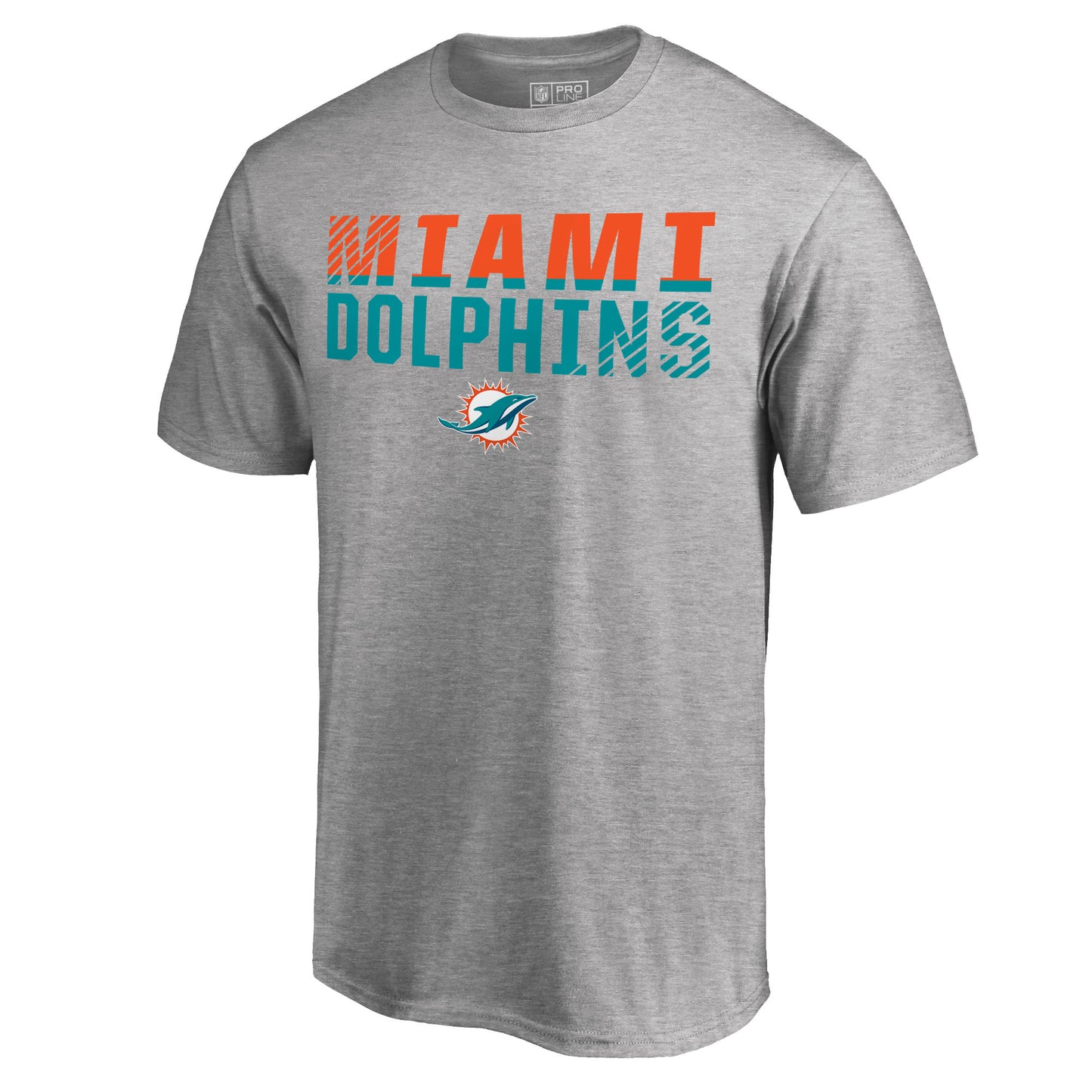 Men's NFL Pro Line Ash Miami Dolphins Iconic Collection Fade Out T-Shirt