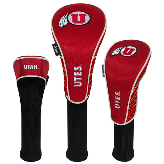 Utah Utes Driver Fairway Hybrid Set of Three Headcovers