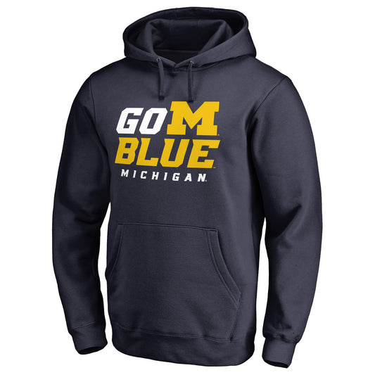 Men's Navy Michigan Wolverines Hometown Collection Blue Pullover Hoodie