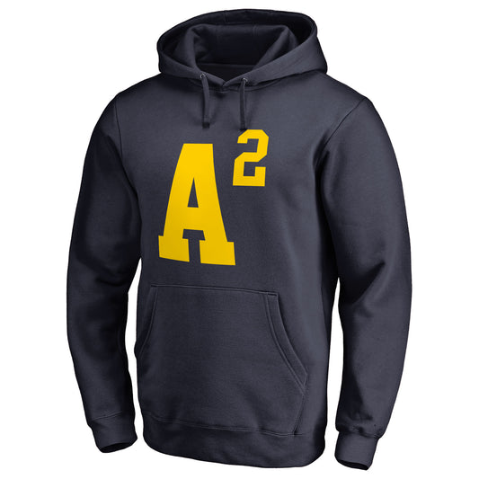 Men's Navy Michigan Wolverines Hometown Collection A Squared Pullover Hoodie