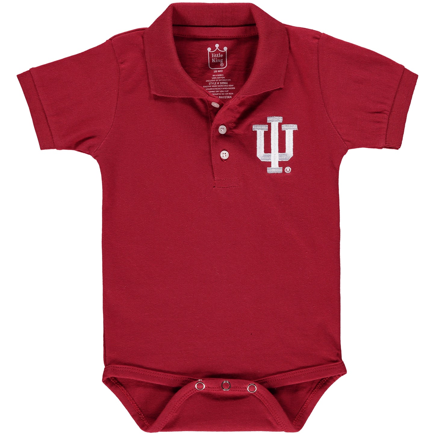 Infant Crimson Indiana Hoosiers Polo Bodysuit