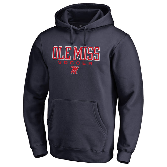 Men's Navy Ole Miss Rebels True Sport Soccer Pullover Hoodie