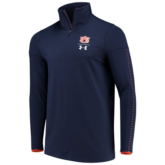 Men's Under Armour Navy Auburn Tigers 2018 Sideline Performance 1/4 Zip Jacket