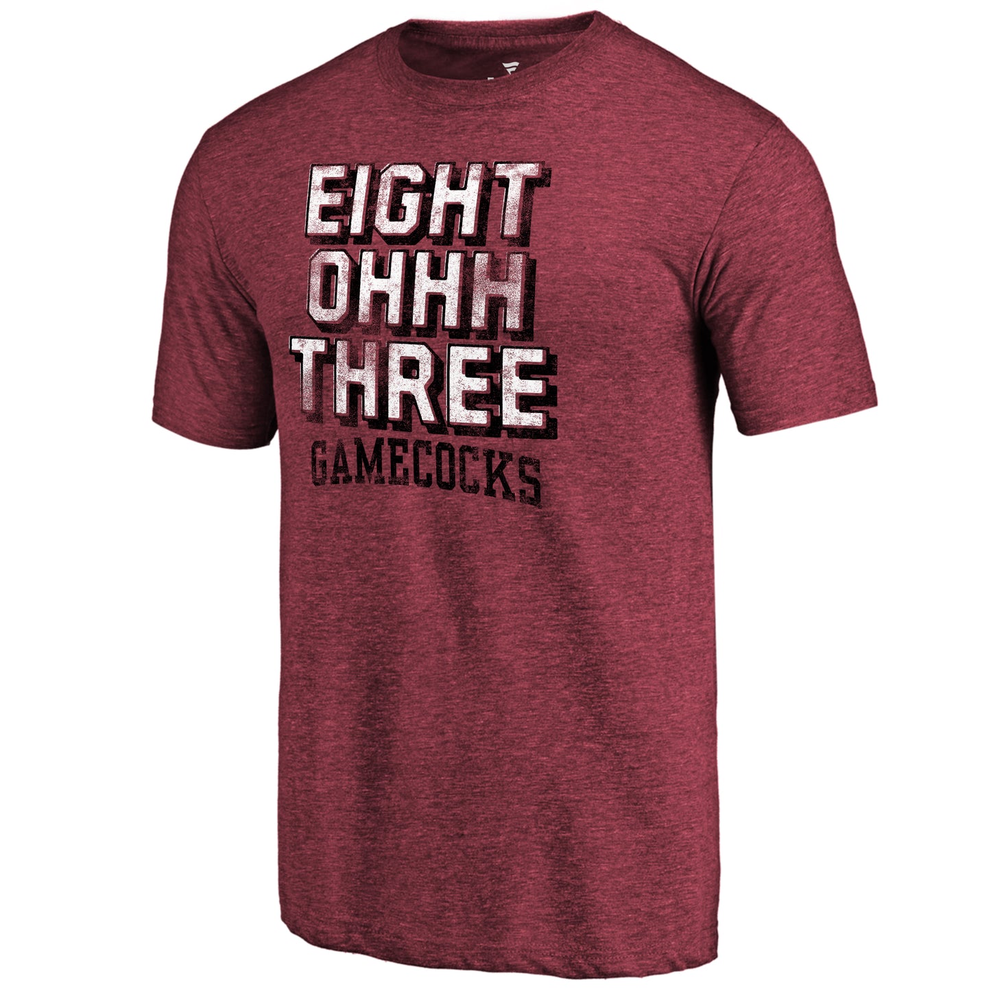 Men's Heathered Garnet South Carolina Gamecocks Hometown Chant Tri-Blend T-Shirt