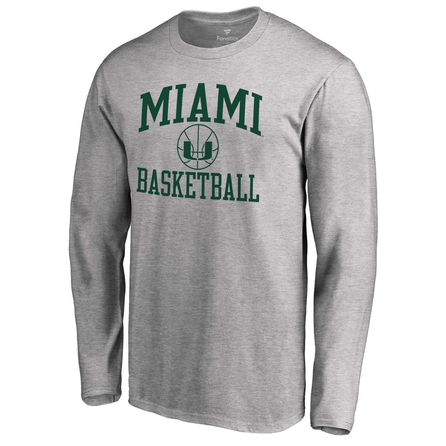 Men's Heathered Gray Miami Hurricanes In Bounds Long Sleeve T-Shirt