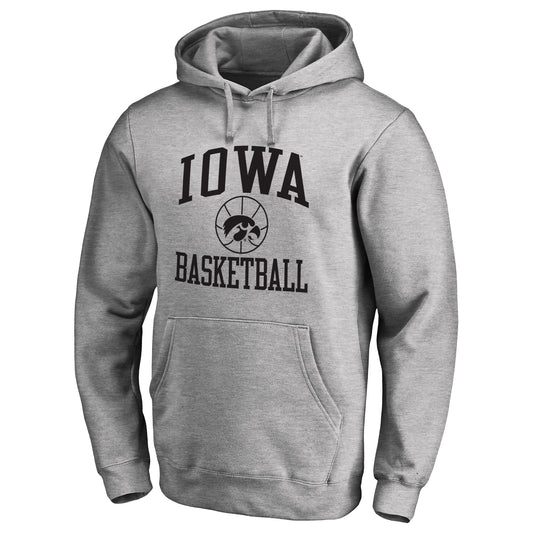 Men's Heathered Gray Iowa Hawkeyes In Bounds Pullover Hoodie