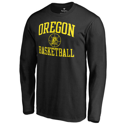 Men's Black Oregon Ducks In Bounds Long Sleeve T-Shirt