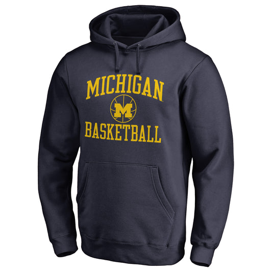 Men's Navy Michigan Wolverines In Bounds Pullover Hoodie