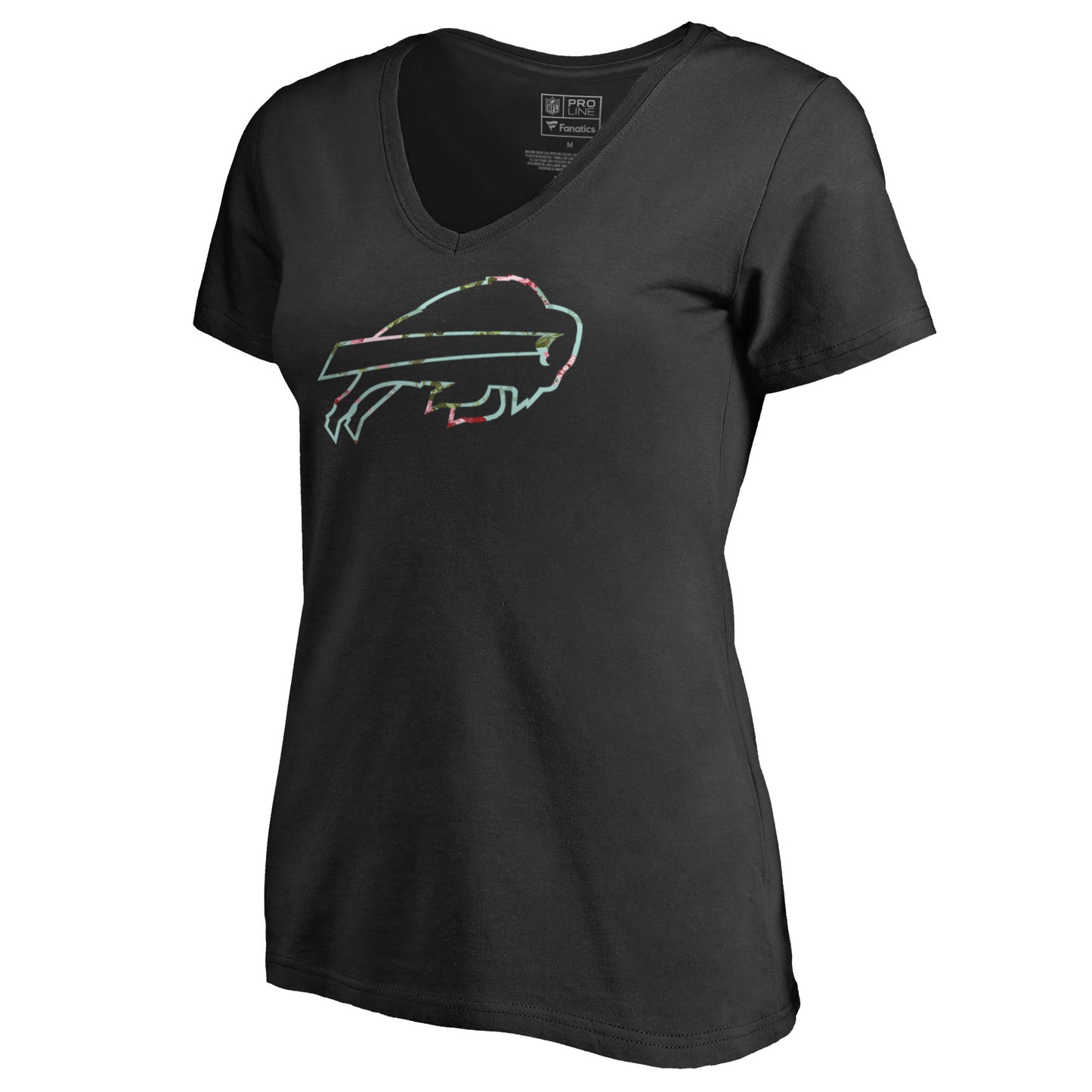 Women's NFL Pro Line Black Buffalo Bills Lovely V-Neck T-Shirt